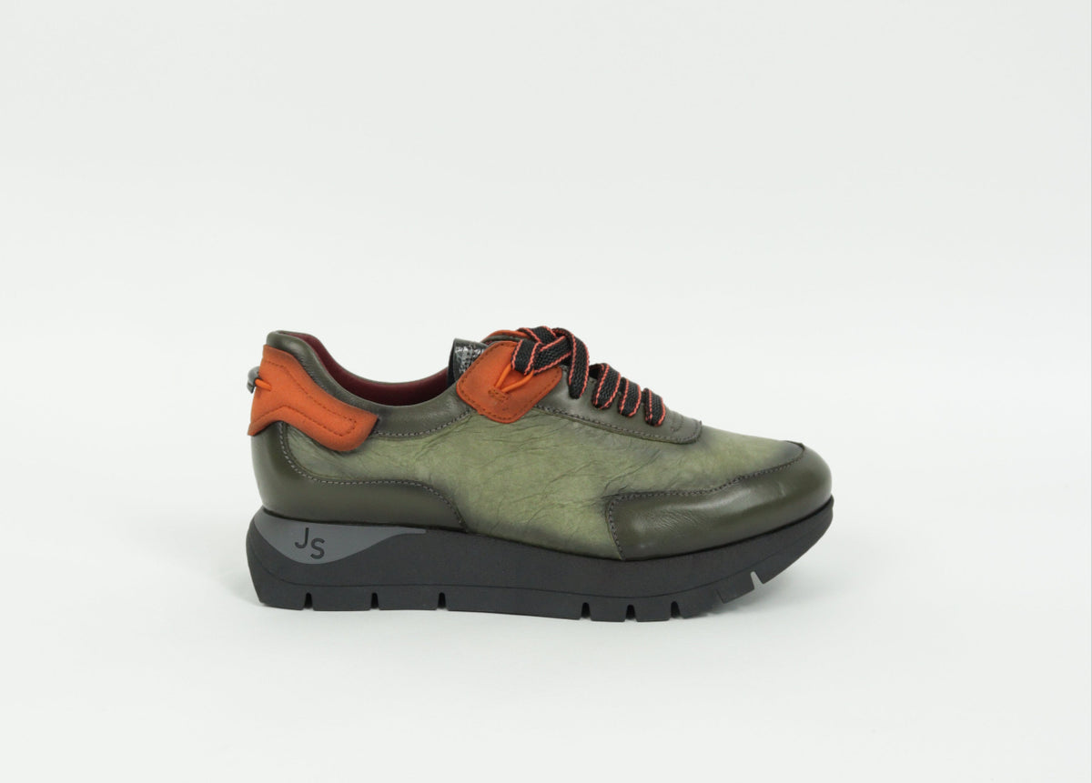 Jose Saenz - 2287 Khaki and Orange Wedge Shoe