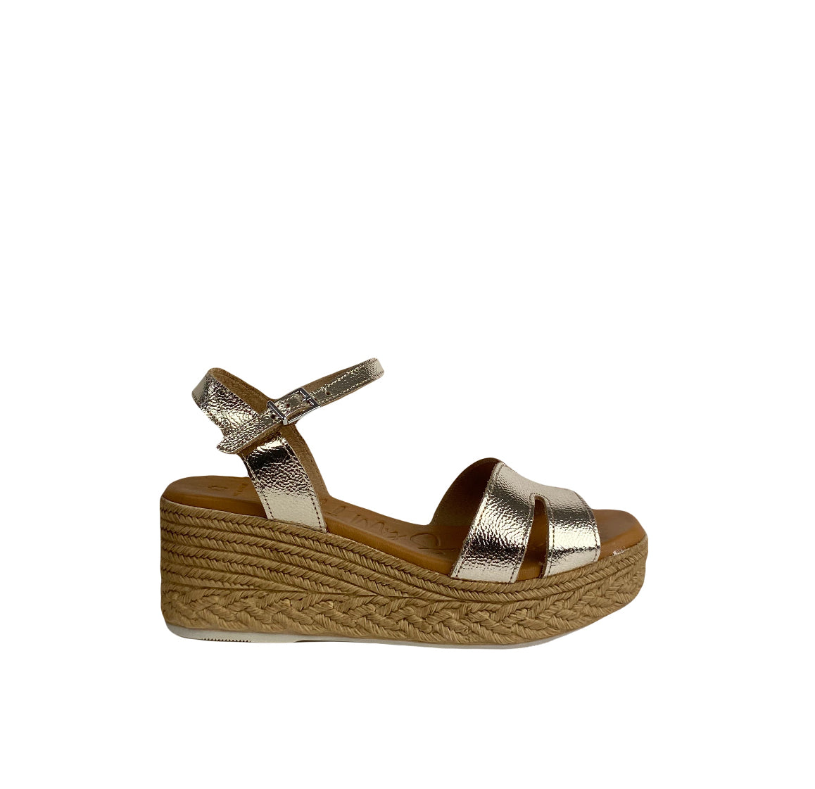 Oh My Sandals - 5451 Gold Metallic Wedge Sandal