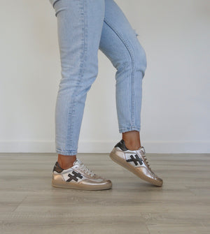 Another Trend - A032 Metal Gold and Silver Trainer