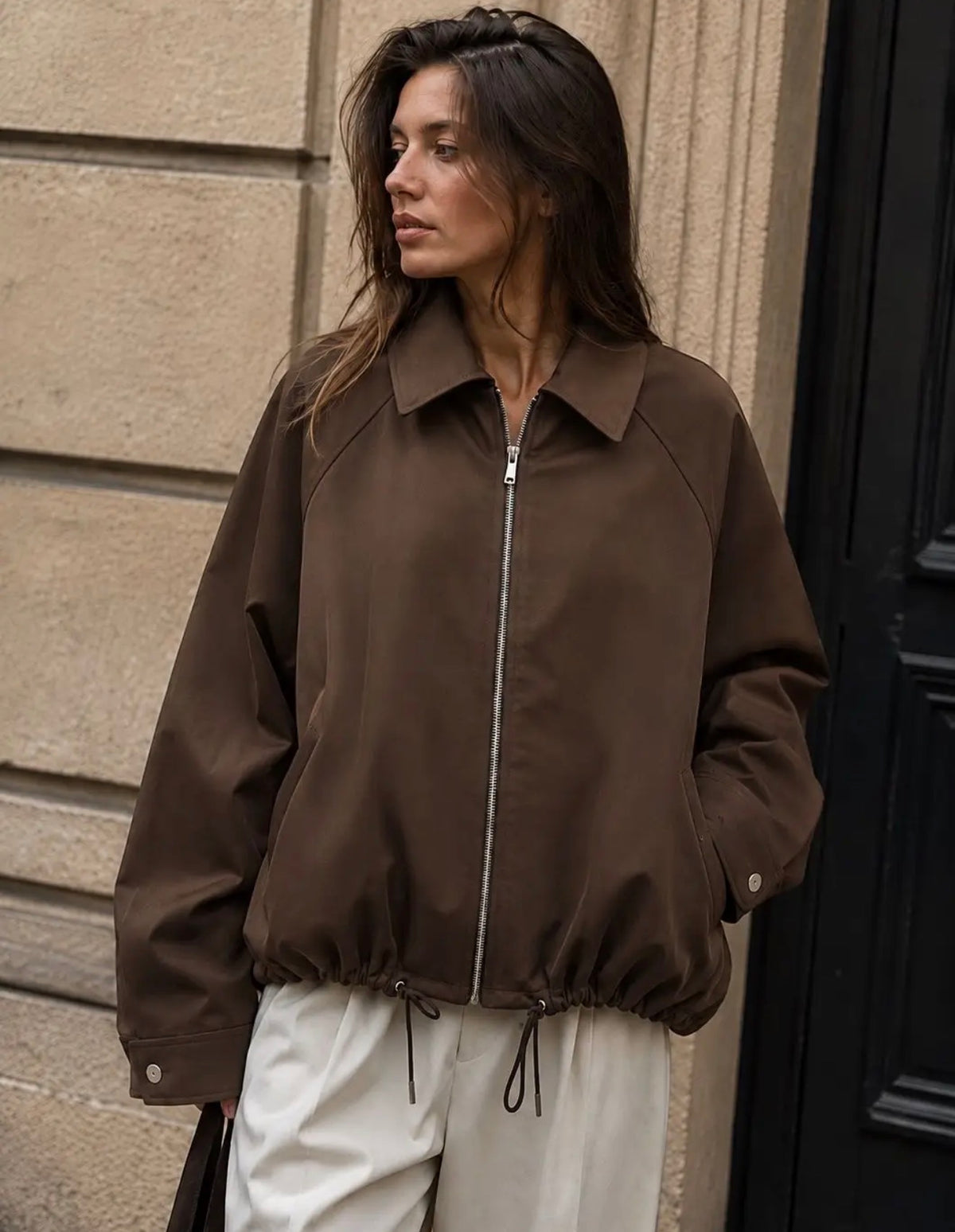Anna - Brown Oversized Jacket