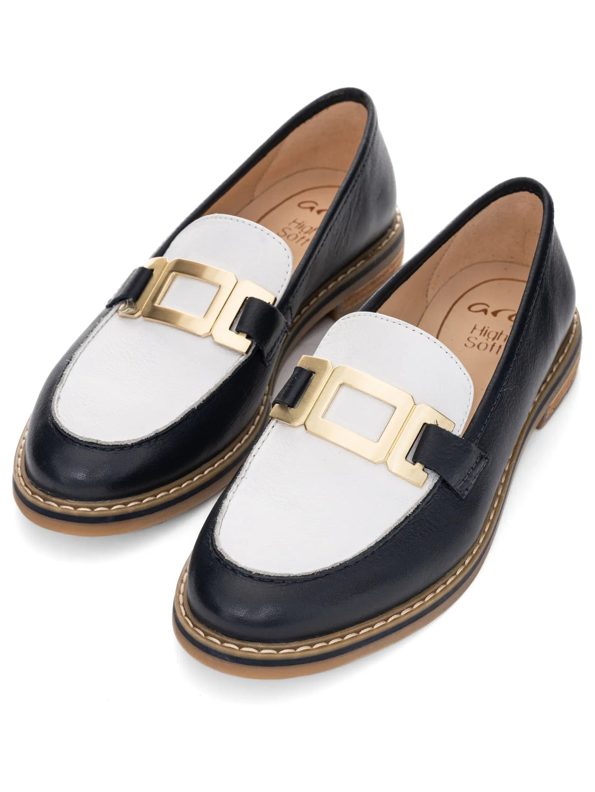 Ara - 11252 Navy and White Loafer