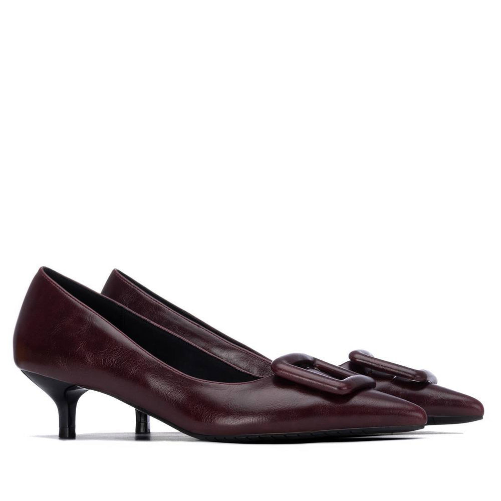 Xti - 146427 Burgundy Kitten Heel Court
