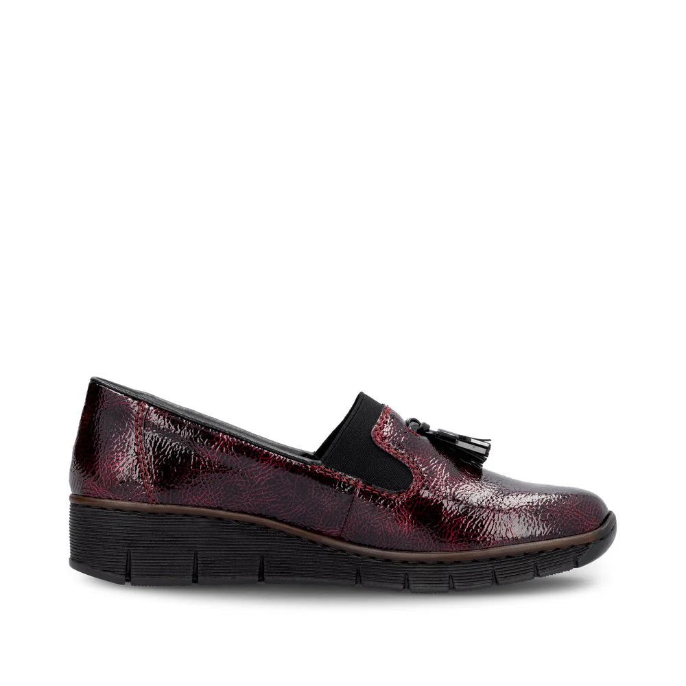 Rieker - 53751 Burgundy Wedge Loafer