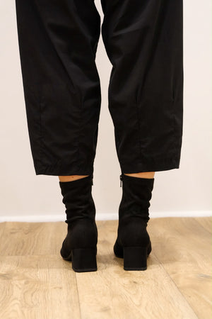 Wonders - G-5530 Black Sock Boot