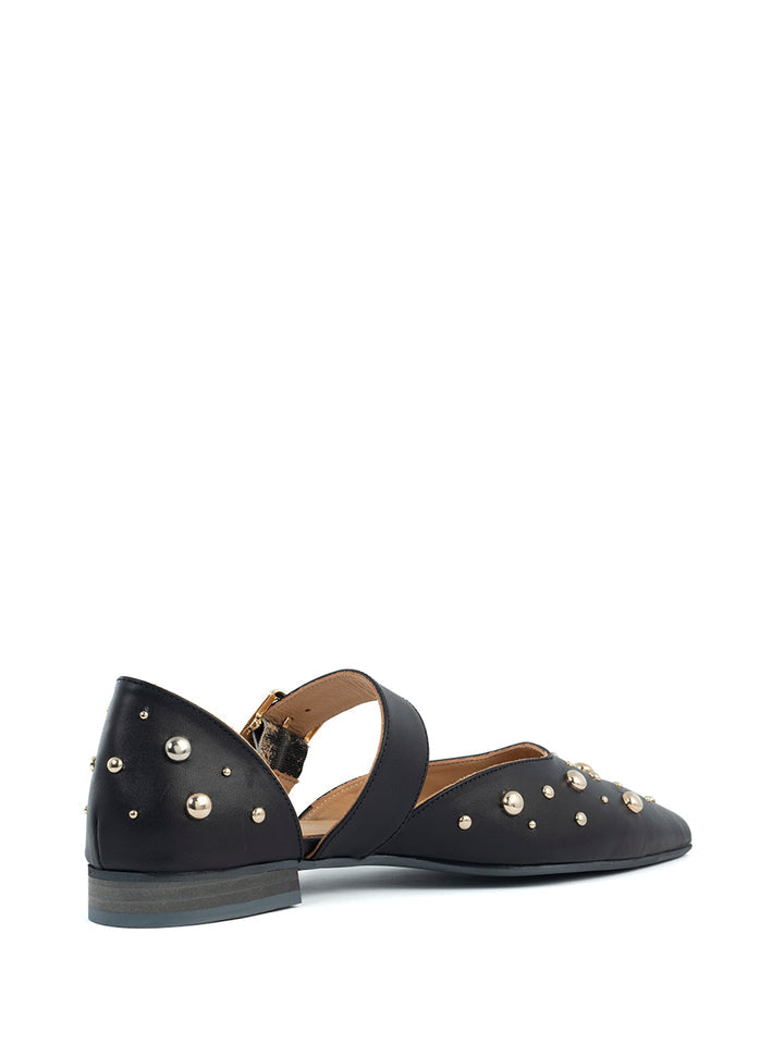 Babouche - Ally Black Stud Mary Jane