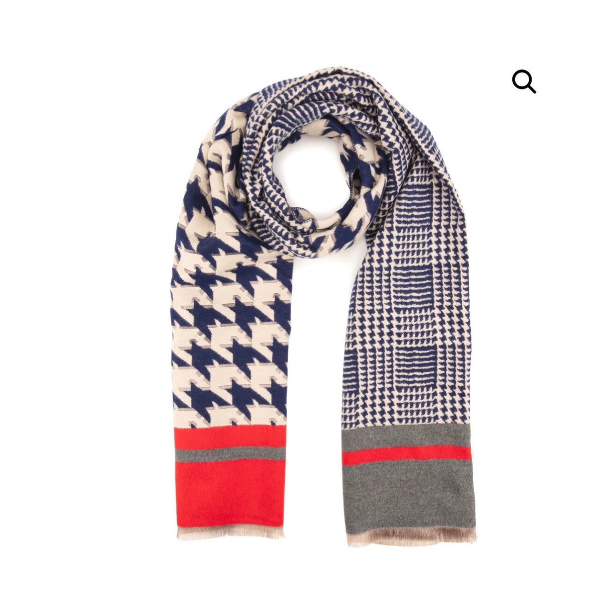 Elie Beaumont - Navy and Red Scarf