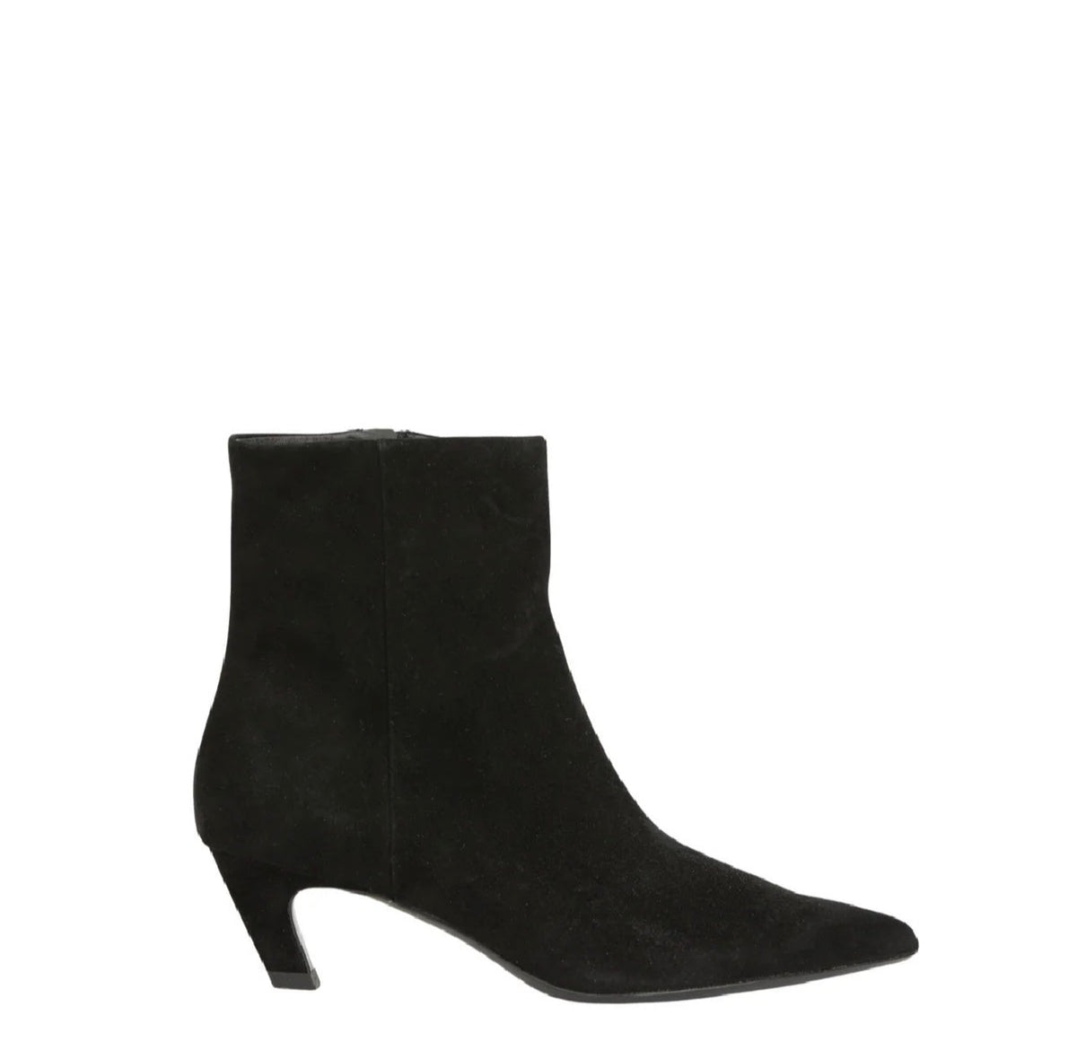 Ash - Vicky Black Kitten Heel Boot