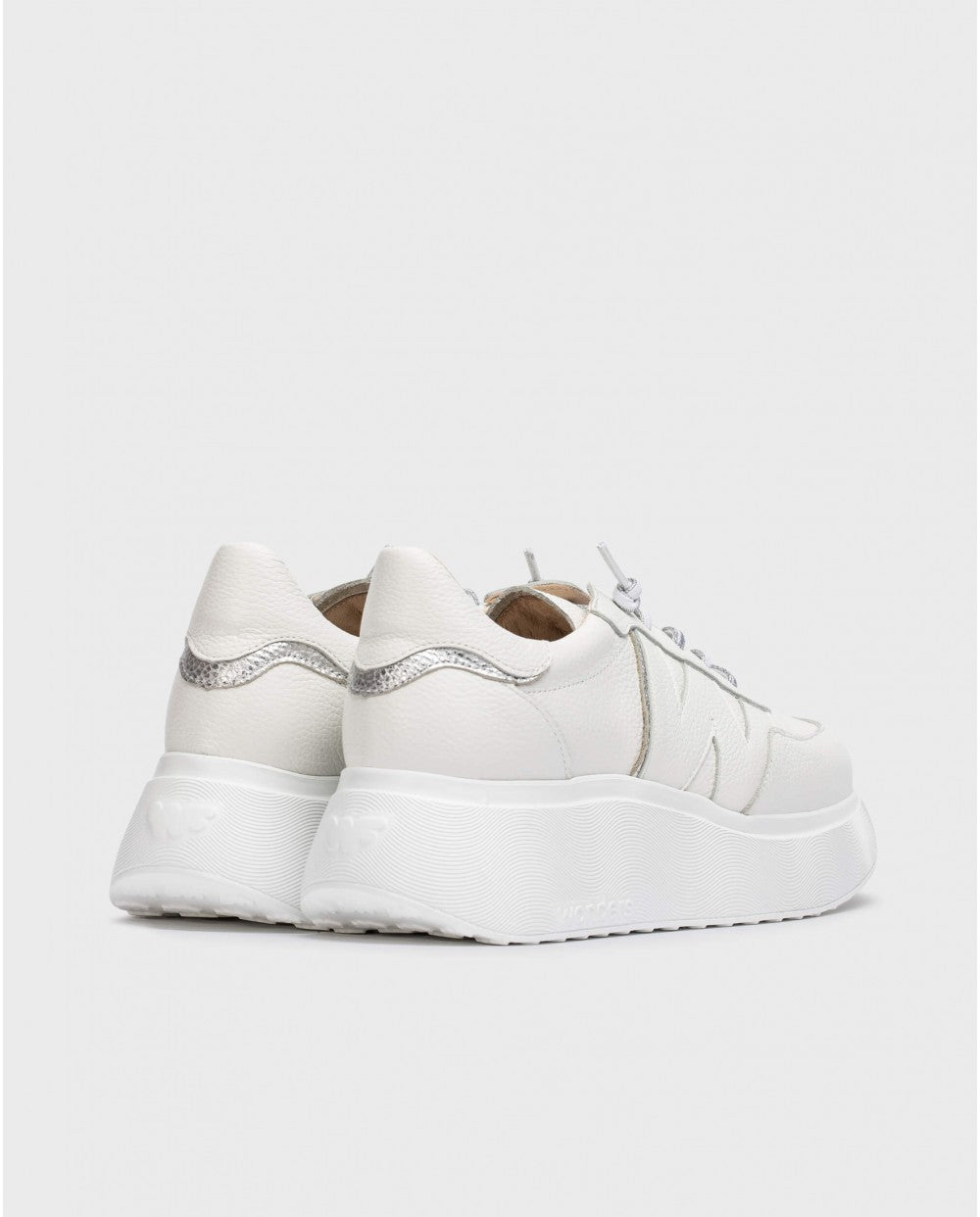 Wonders - A-3601 White Leather Slip on Trainer