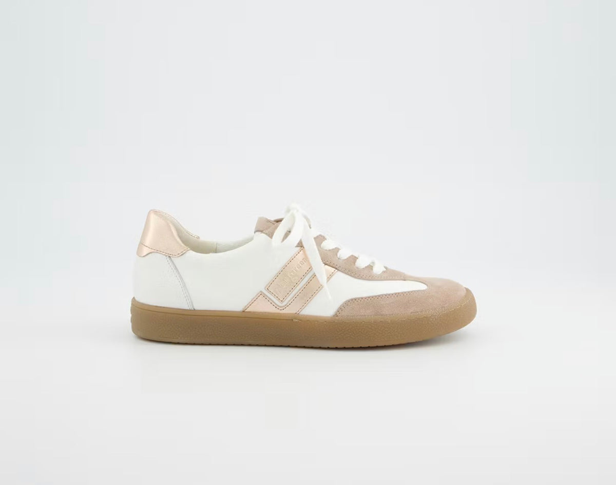 Paul Green - 5437 White and Blush Trainer
