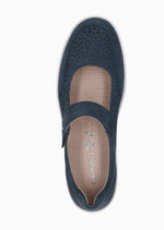 Caprice - 22156 Navy Preforated Shoe