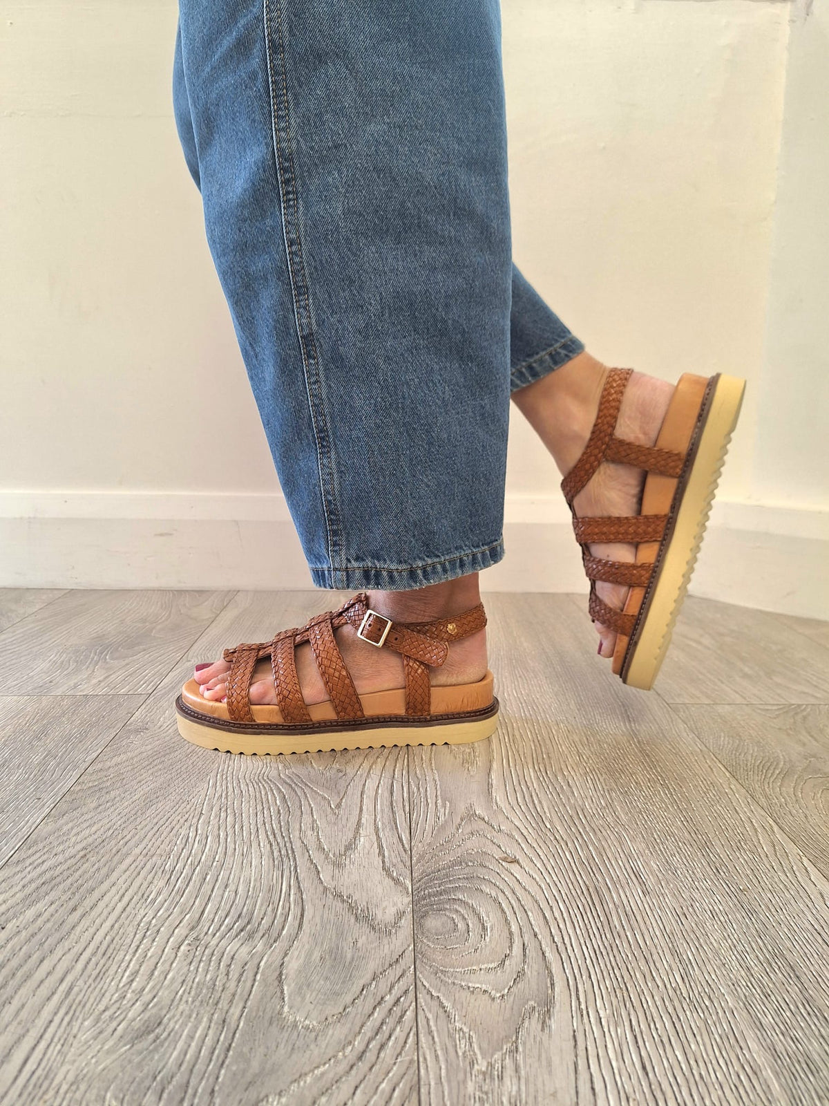 Carmela - 163030 Tan Gladiator Sandal