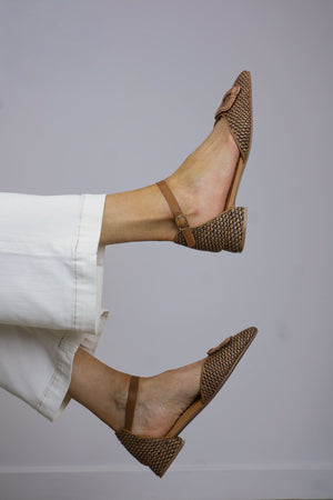 Carmela - 163241 Tan Raffia Flat