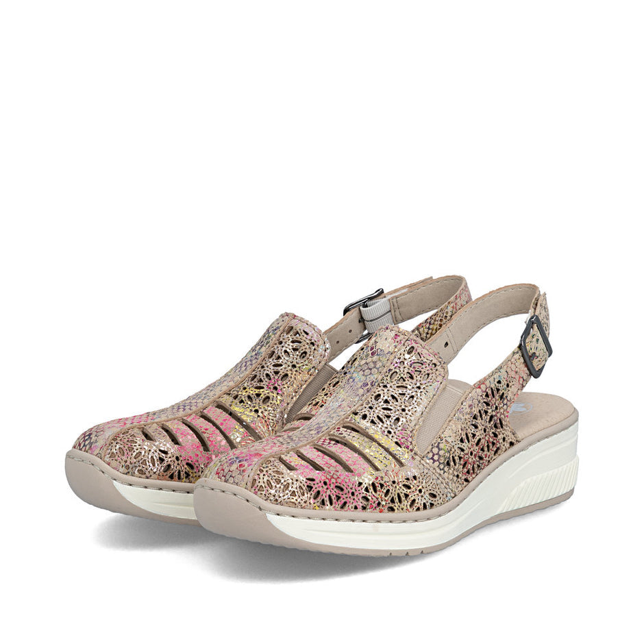 Rieker - 48763 Beige Multi Slingback