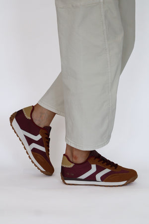 Teddy Smith - 121138 Burgundy & Brown Trainer