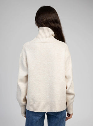 Anna - Cream Turtle Neck Jumper