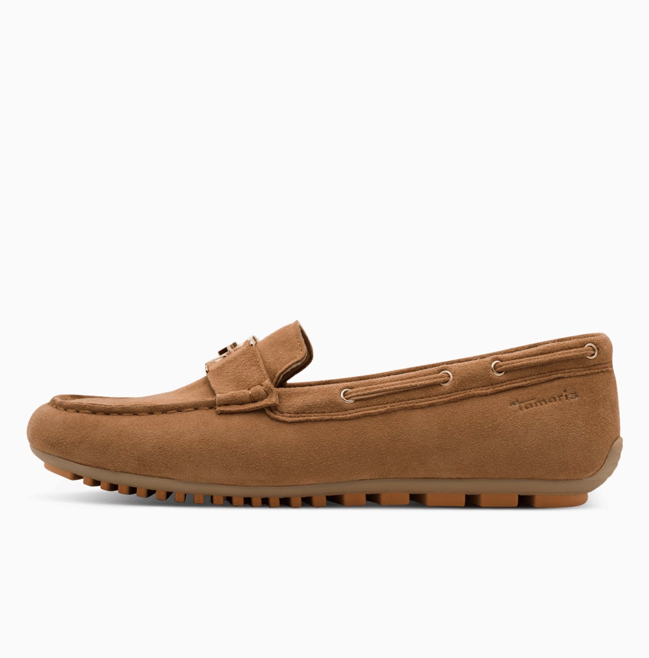 Tamaris -  24360 Tan Suede Mocassin