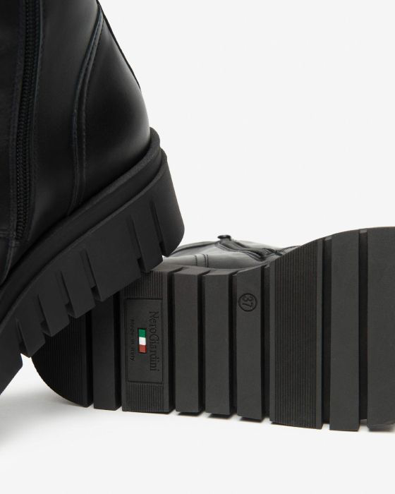 NeroGiardini - I514913D Black Zip Platform Boot