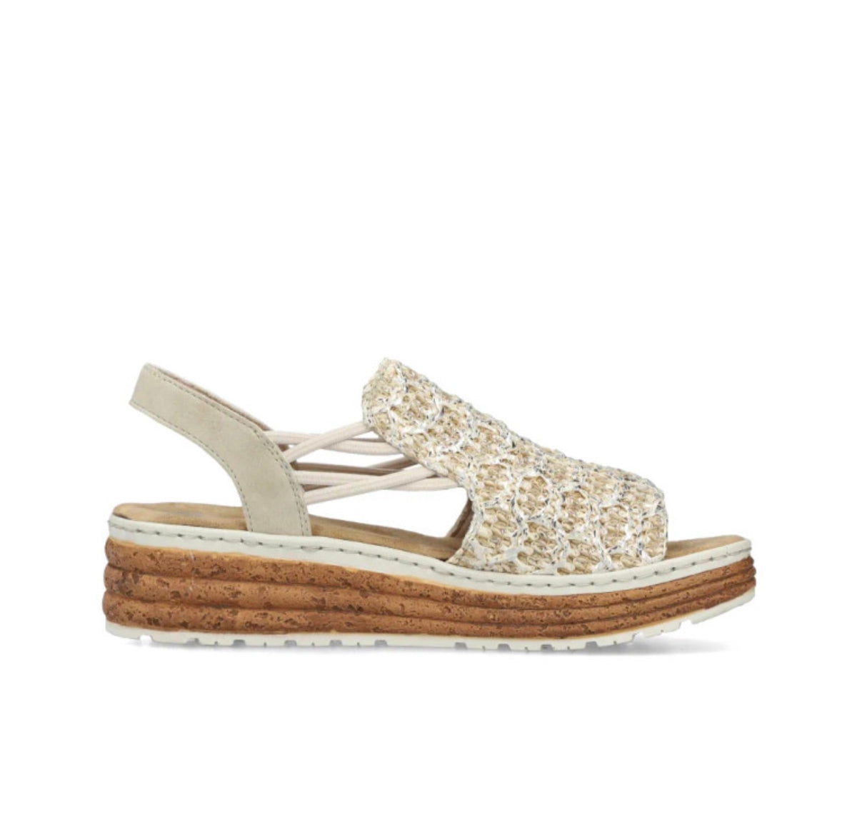 Rieker - 62741 - Metallic Weave Espadrille