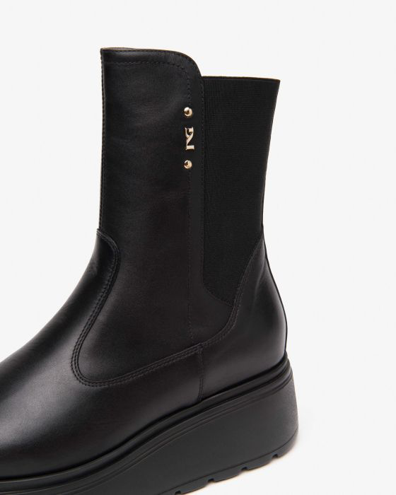 NeroGiardini - I514901D Black Elastic Platform Boot