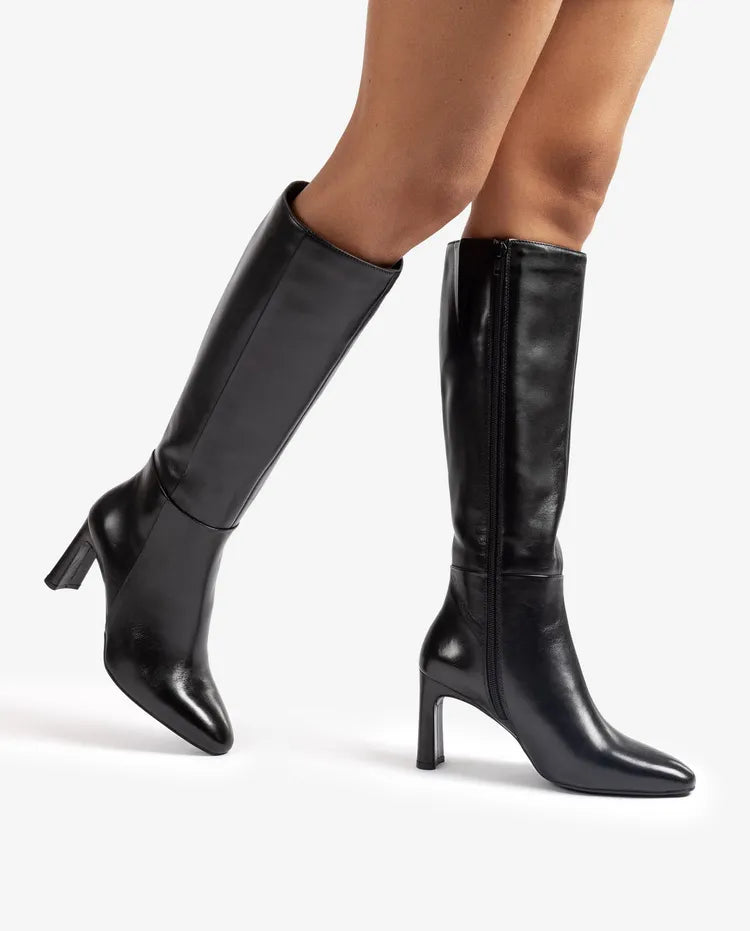 Unisa - Wolcot Black Leather Knee High Boot