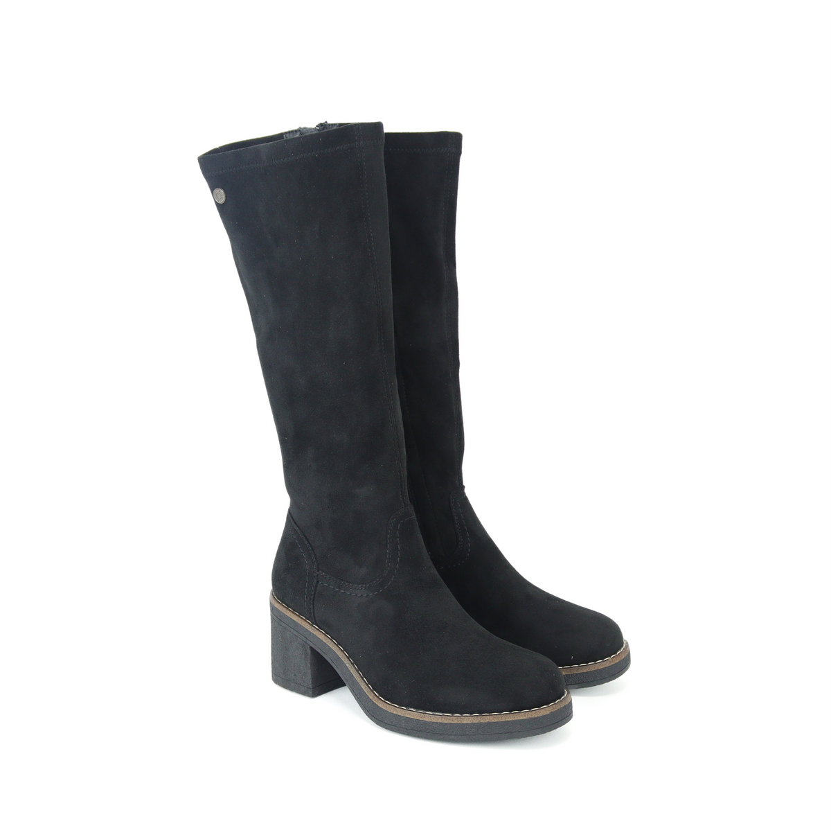 Refresh - 173037 Black Suede Knee High
