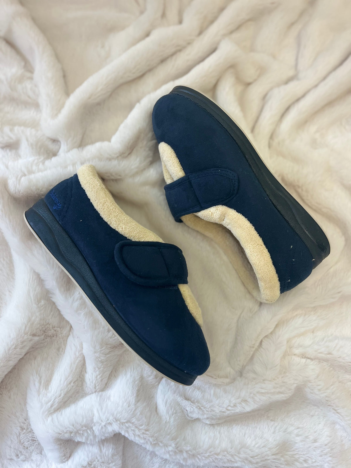 Padders - Trixie Navy Velcro Slipper