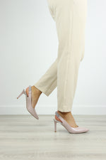 Rachels -S7985- Blush Diamanté Slingback