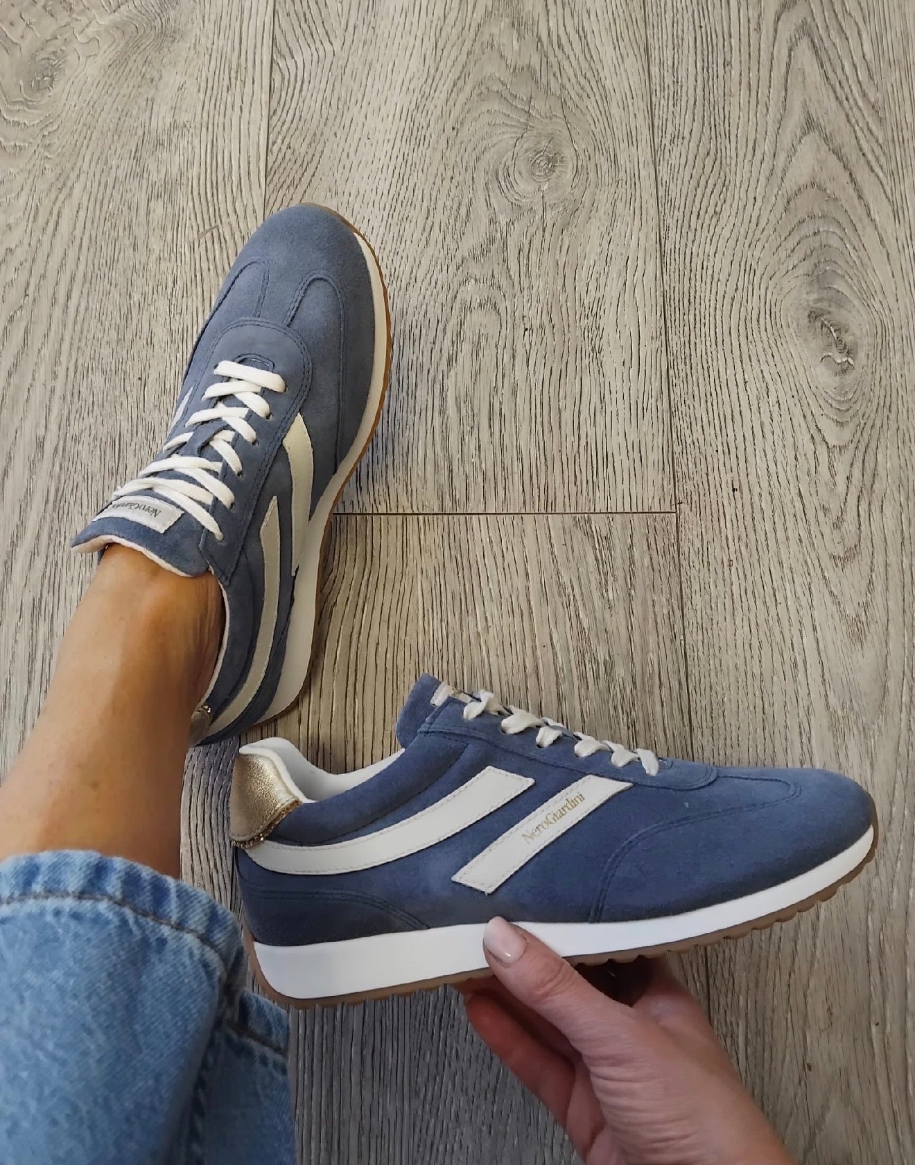 NeroGiardini - Blue Suede Trainer