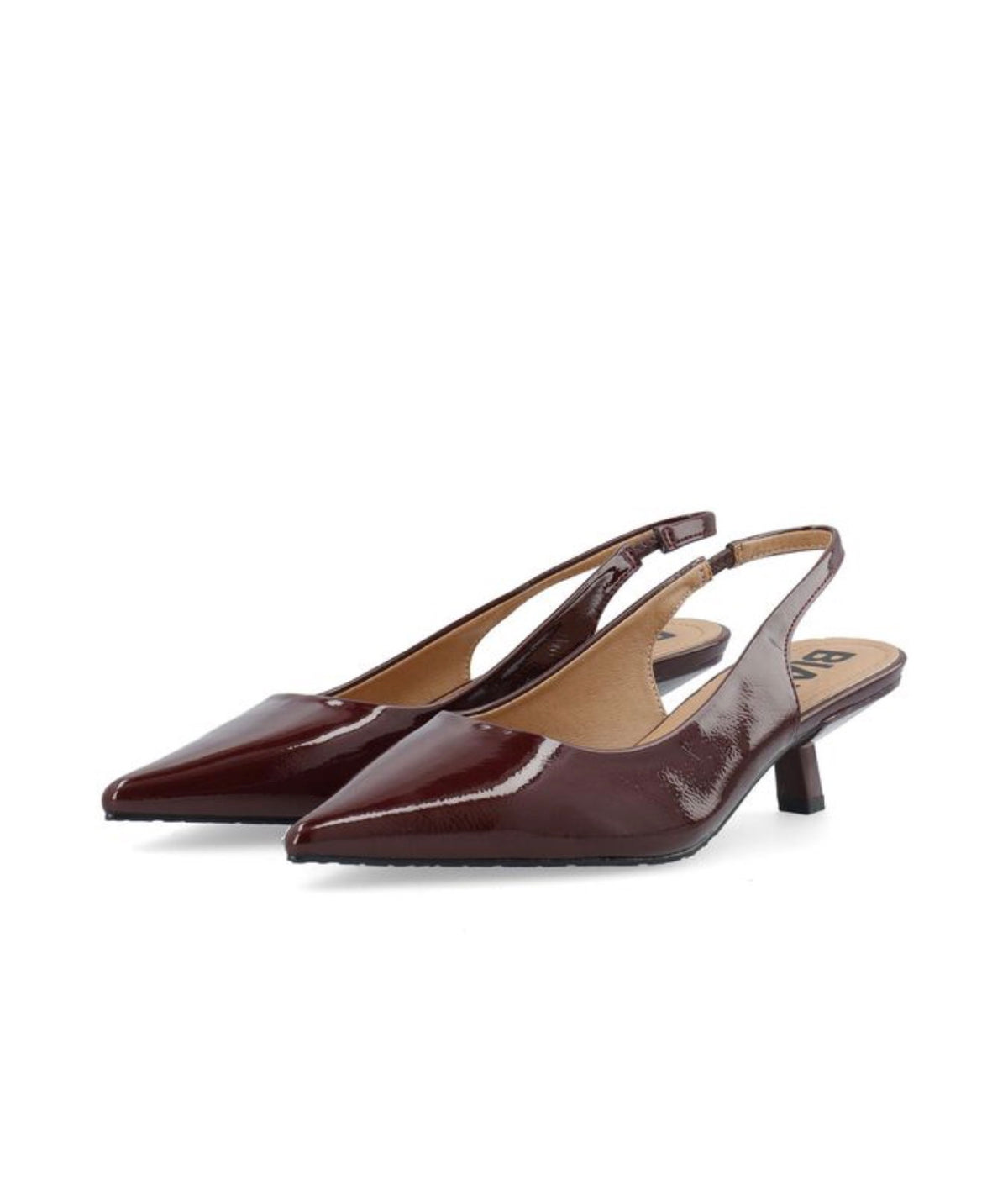 Bianco - 11241276 Burgundy Kitten Heel Slingback