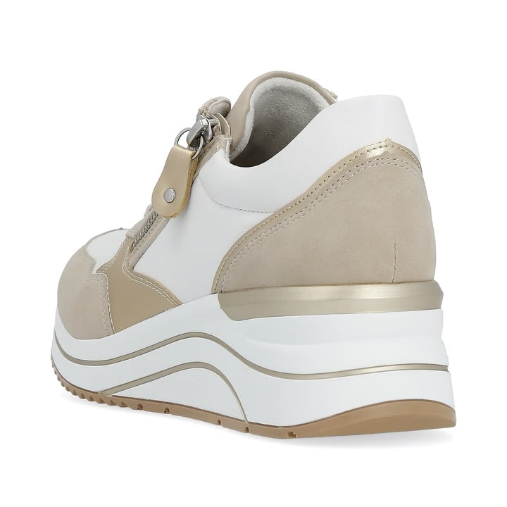 Remonte - D0T01 Beige Zip Trainer