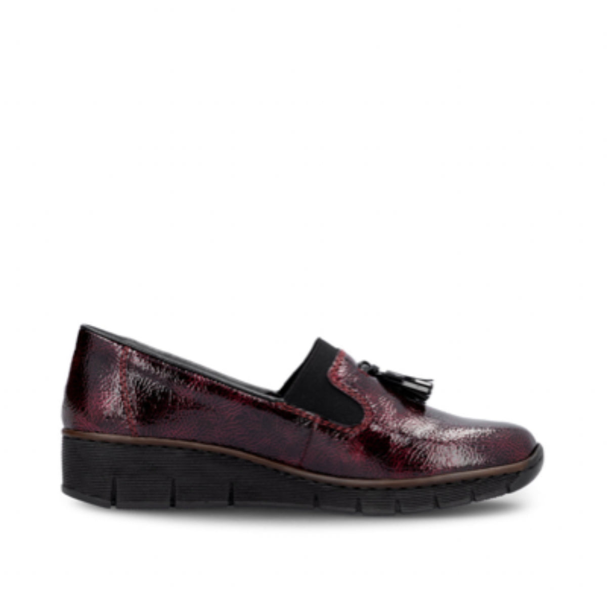 Rieker - 53751-35 Burgundy Patent Loafer