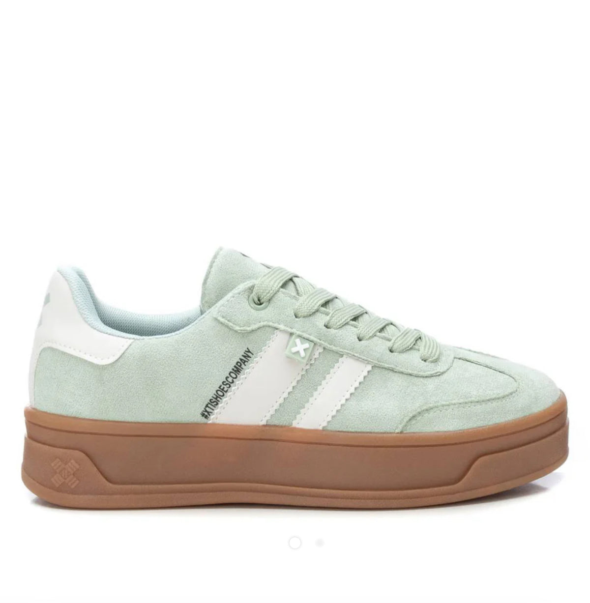 Xti - 143644 Pastel Green Suede Platform Trainer