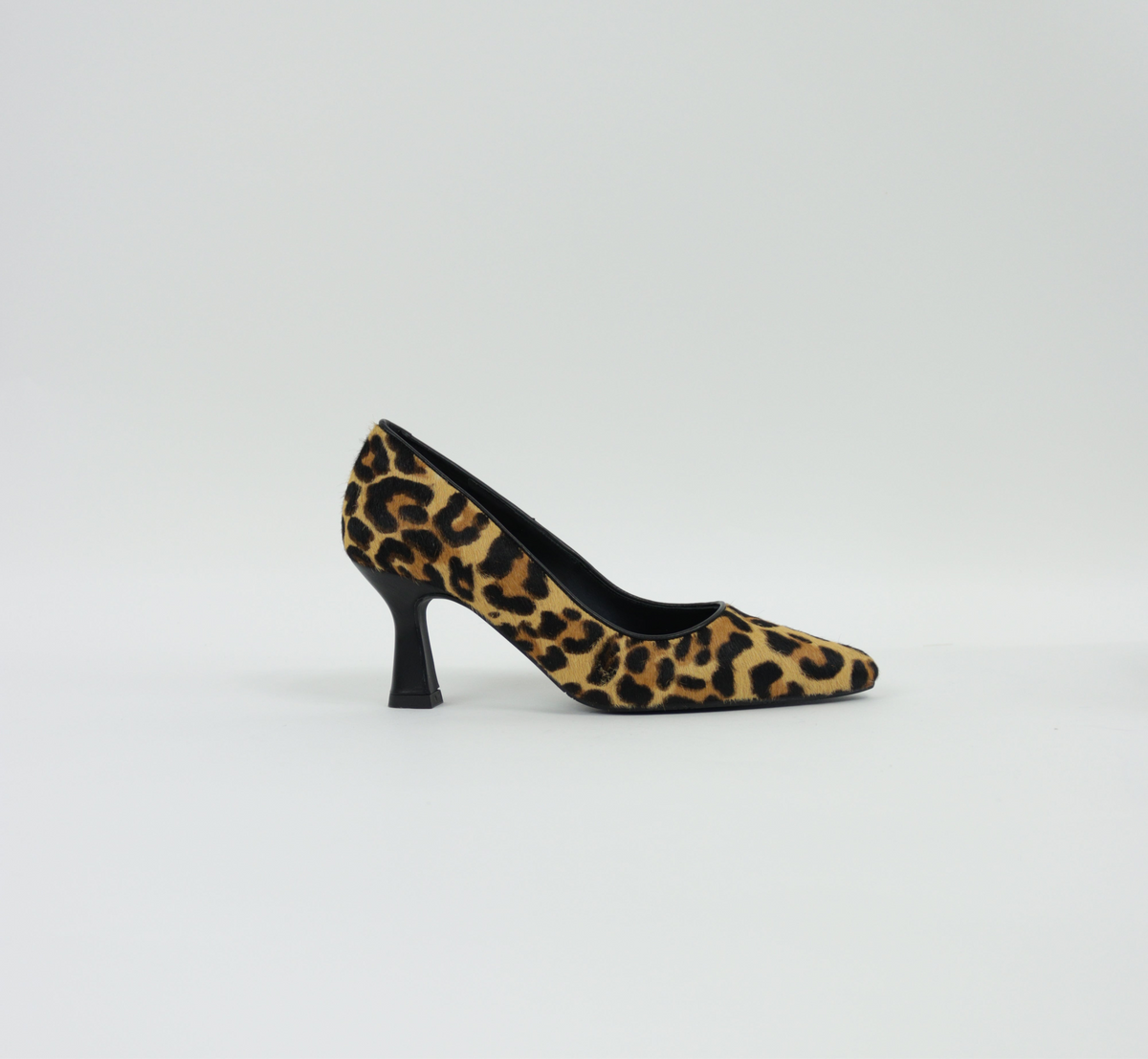 Lodi - Genoma Leopard Kitten Heel Court Shoe