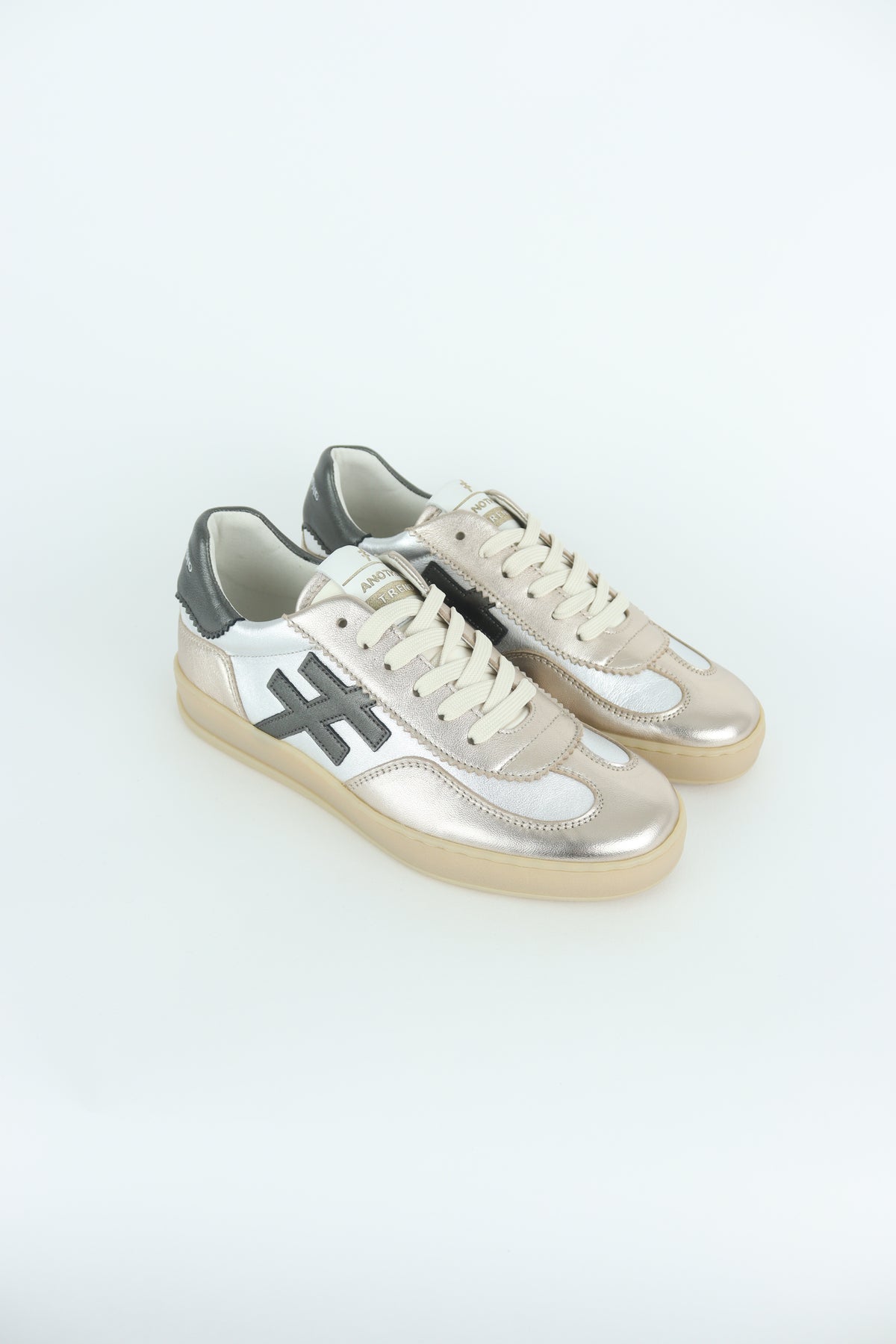 Another Trend - A032 Metal Gold and Silver Trainer