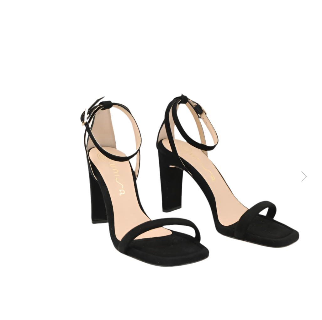 Unisa - Sabina Black Suede Sandal