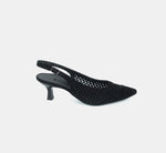 Paul Green - 6222 Black Kitten Heel Slingback