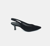 Paul Green - 6222 Black Kitten Heel Slingback