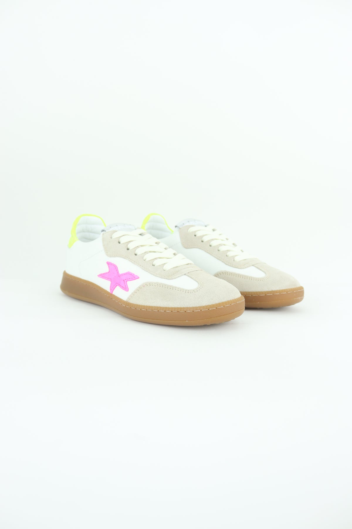 Meline - 525 R Ivory And Neon Trainer