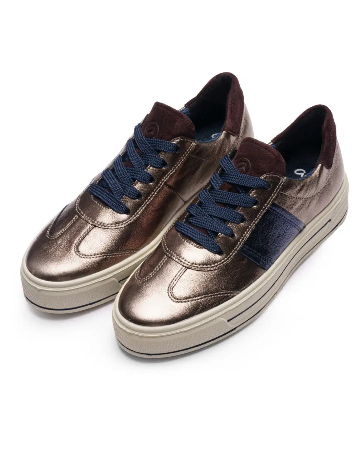 Ara - 23012 Metallic and Blue Trainer