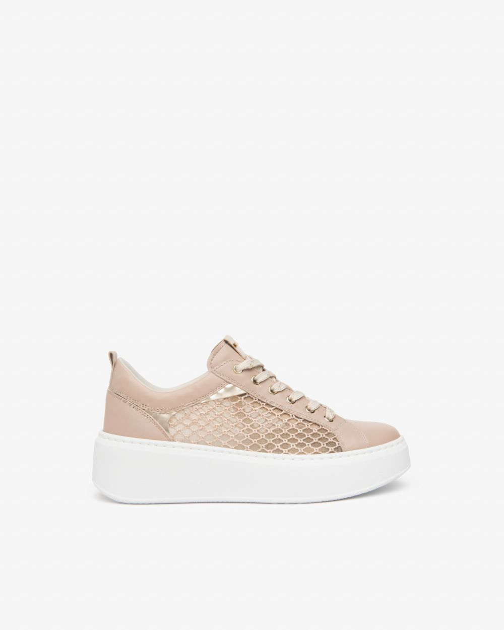 NeroGiardini - E615292D Blush Mesh Platform Trainer