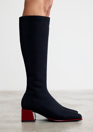 Gioseppo - 80684 Black Sock Knee High