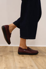 G Comfort - P-6503R Burgundy Waterproof Wedge Loafer