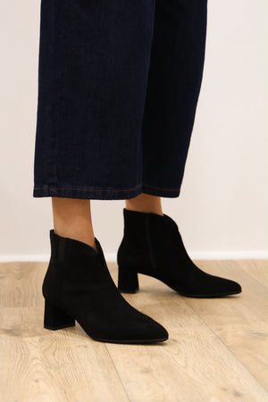 Ara - 52408 Black Suede Ankle Boot