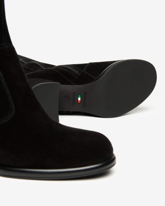 NeroGiardini - 1514312D Black Suede Knee Highs