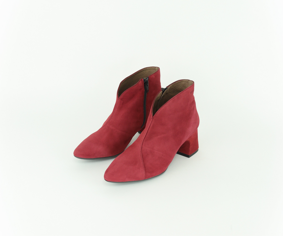 Wonders - I-9013 Red Suede Ankle Boot