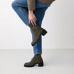 Paul Green - 8291 Khaki Suede Ankle Boot