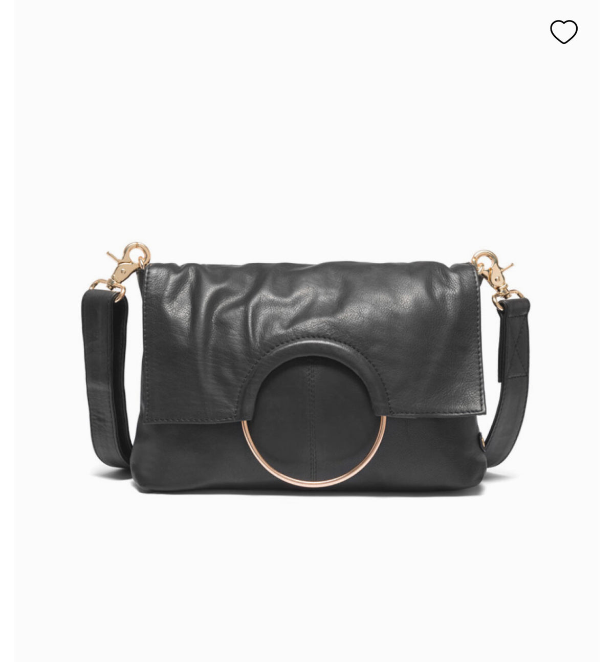 Depeche - 15306 Black Leather Envelope Bag