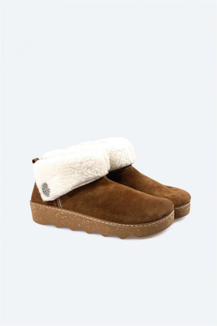 Rohde - 6128 Tan Fur Lined Slipper