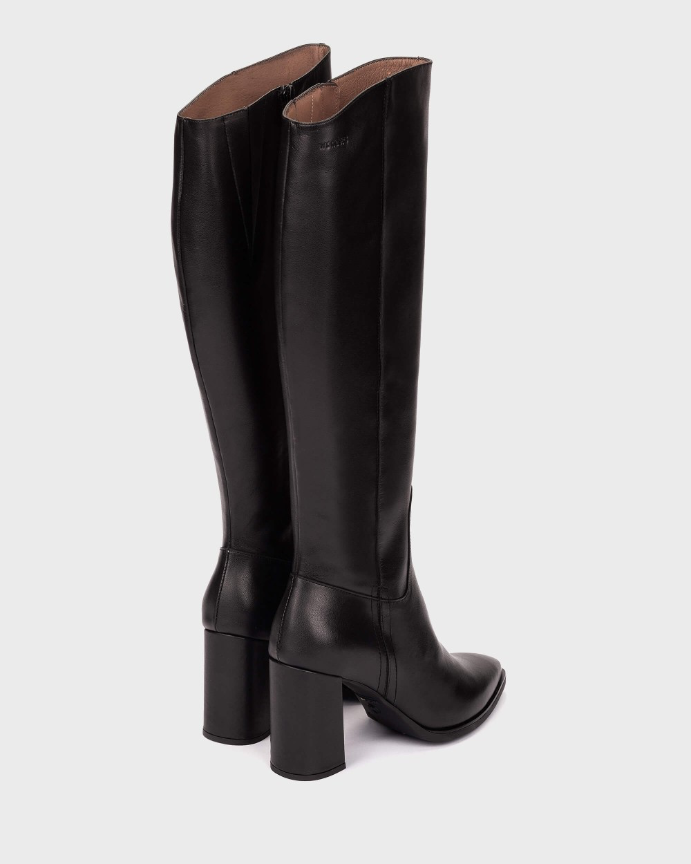 Wonders - M-5443 Black Leather Knee Hugh Boot