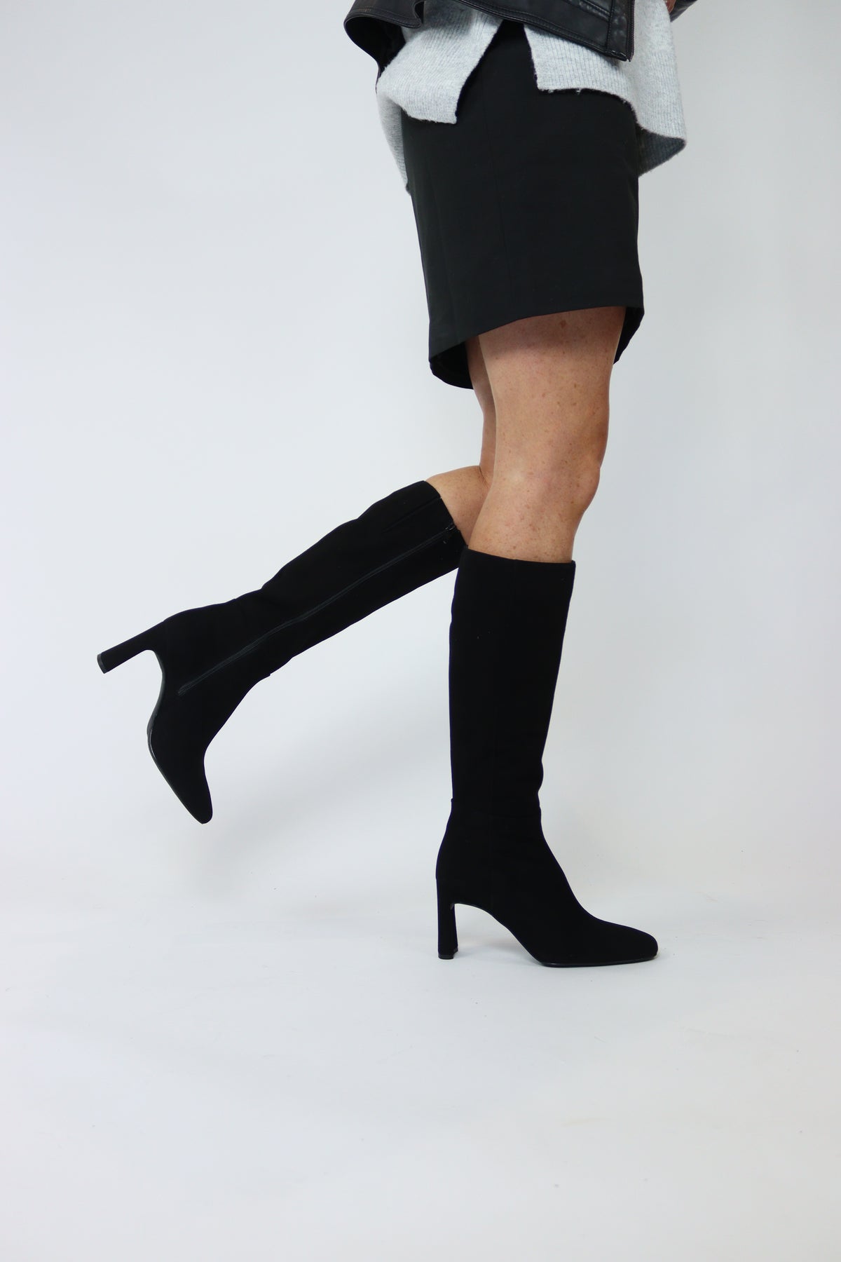 Unisa - Wolcot Black Suede Knee High